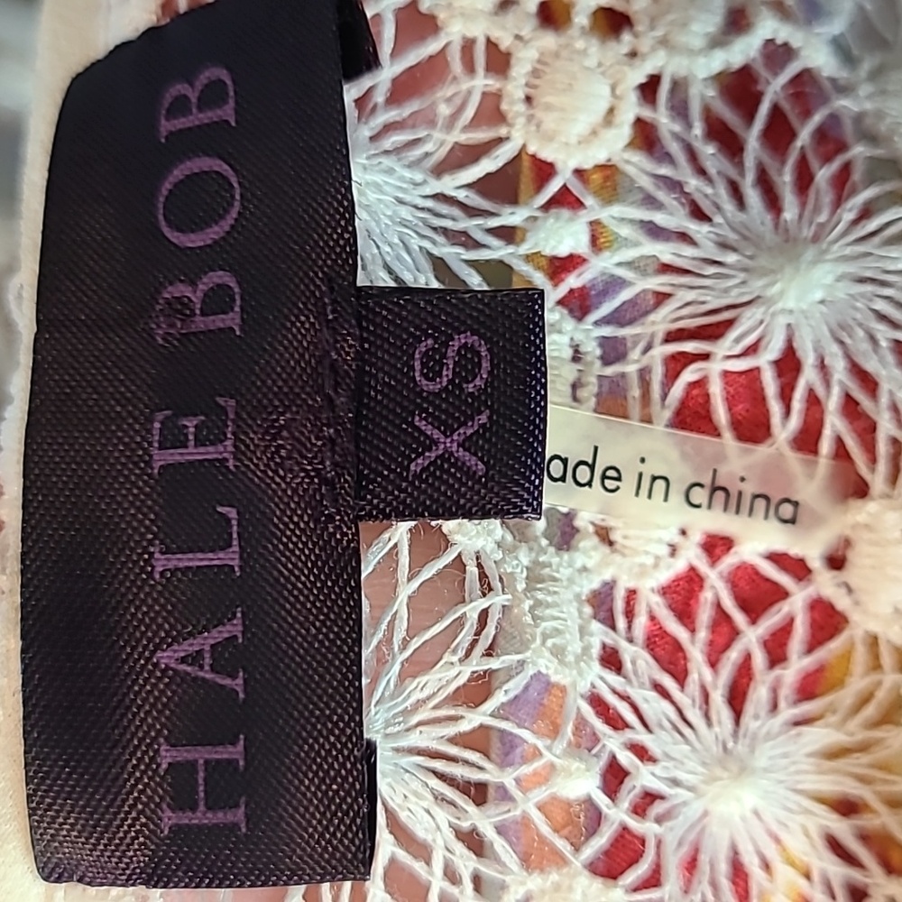 HALE BOB Art To Wear Flowy Top Size XS Silky Bohemian Comfy Beachy‎ Summer - Picture 8 of 10